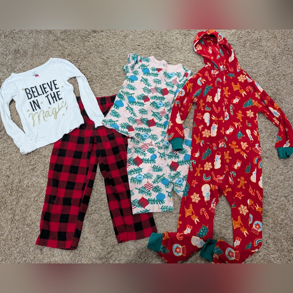 5t Christmas pajamas bundle Carter's Gymboree cat & jack